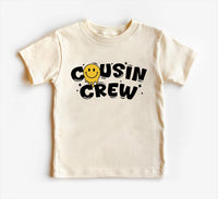 Cousin Crew Smiley Face Baby Shirt, Cute Matching Cousins Family Reunion Gift