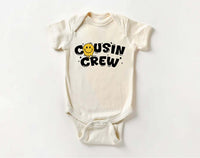Cousin Crew Smiley Face Baby Shirt, Cute Matching Cousins Family Reunion Gift