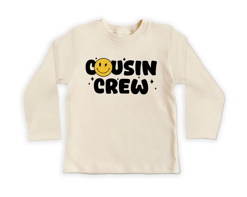 Cousin Crew Smiley Face Baby Shirt, Cute Matching Cousins Family Reunion Gift