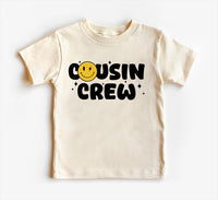 Cousin Crew Smiley Face Baby Shirt, Cute Matching Cousins Family Reunion Gift