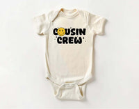 Cousin Crew Smiley Face Baby Shirt, Cute Matching Cousins Family Reunion Gift