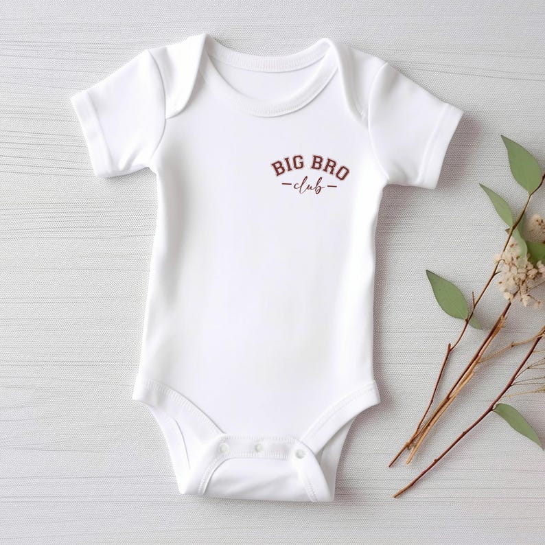 Big Bro Baby Shirt, Matching Sibling Gift for Boys