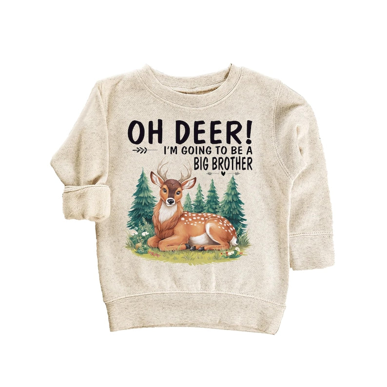 Oh Deer I’m Going to Be a Big Brother Baby Bodysuit