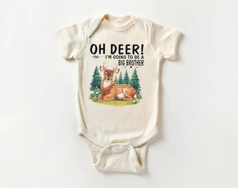 Oh Deer I’m Going to Be a Big Brother Baby Bodysuit
