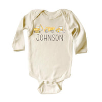 Personalized Construction Baby Shirt, Custom Equipment Outfit