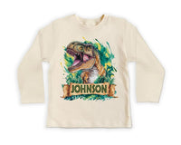 Personalized Dinosaur Baby Bodysuit, Custom Name T-Rex Kids Outfit