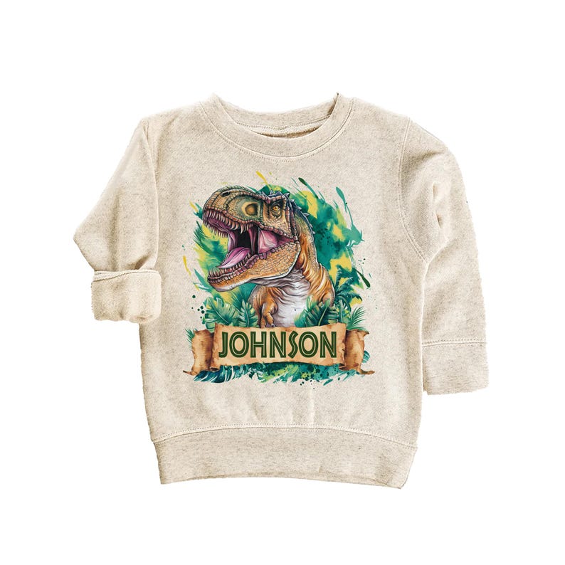 Personalized Dinosaur Baby Bodysuit, Custom Name T-Rex Kids Outfit