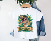 Personalized Dinosaur Baby Bodysuit, Custom Name T-Rex Kids Outfit
