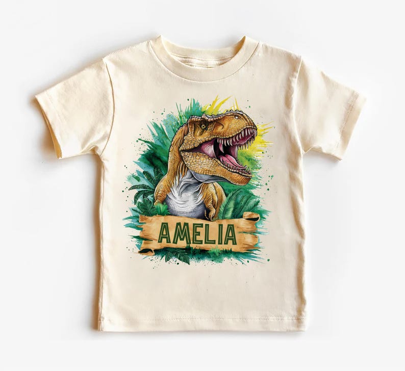 Personalized Dinosaur Baby Sweatshirt, Custom Name T-Rex Kids Outfit