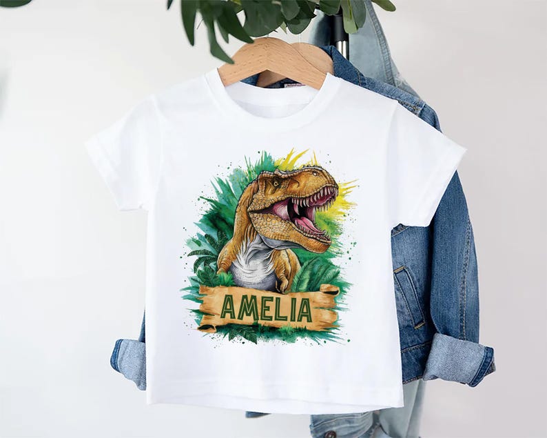 Personalized Dinosaur Baby Sweatshirt, Custom Name T-Rex Kids Outfit