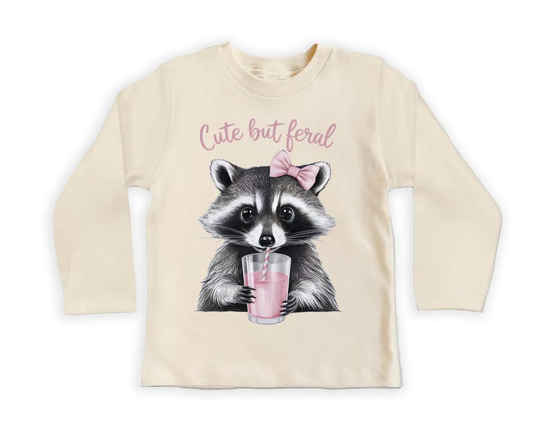 Cute But Feral Baby Shirt, Cute Retro Outfit