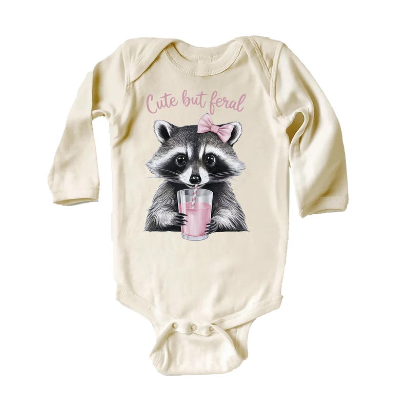 Cute But Feral Baby Shirt, Cute Retro Outfit