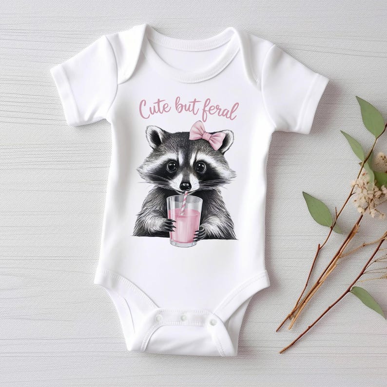 Cute But Feral Baby Shirt, Cute Retro Outfit