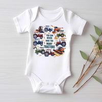 You Can Never Have Too Many Tractors Baby Sweatshirt, Tractor Outfit