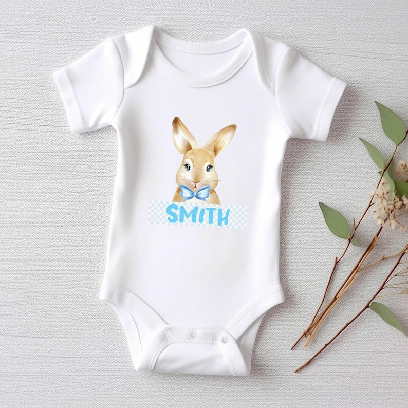 Personalized Boys Easter Baby Shirt, Spring Outfit for Boys