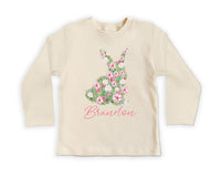 Personalized Girls Easter Baby Bodysuit, Spring Outfit for Girls