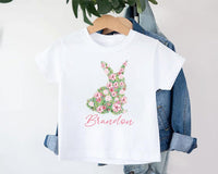 Personalized Girls Easter Baby Bodysuit, Spring Outfit for Girls