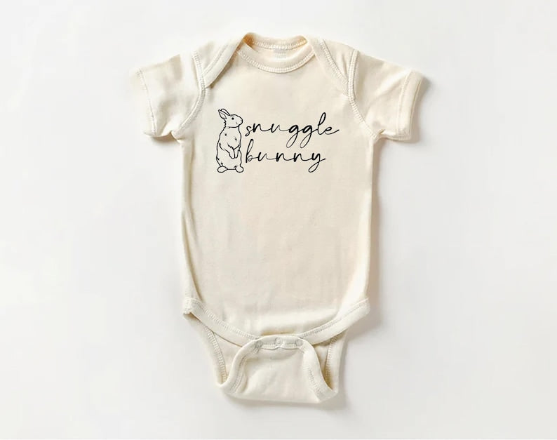 Snuggle Bunny Baby Bodysuit, Sweet Easter Outfit