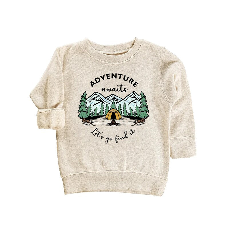 Adventure Awaits Let's Go Find It Baby Bodysuit, Camping Nature Explore Gift