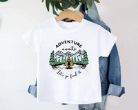 Adventure Awaits Let's Go Find It Baby Bodysuit, Camping Nature Explore Gift