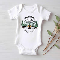 Adventure Awaits Let's Go Find It Baby Bodysuit, Camping Nature Explore Gift