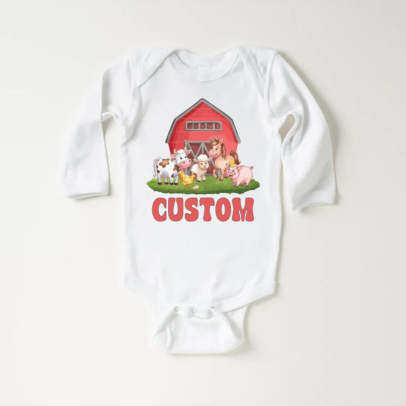 Farm Life Baby Sweatshirt, Custom Farm Name Outfit