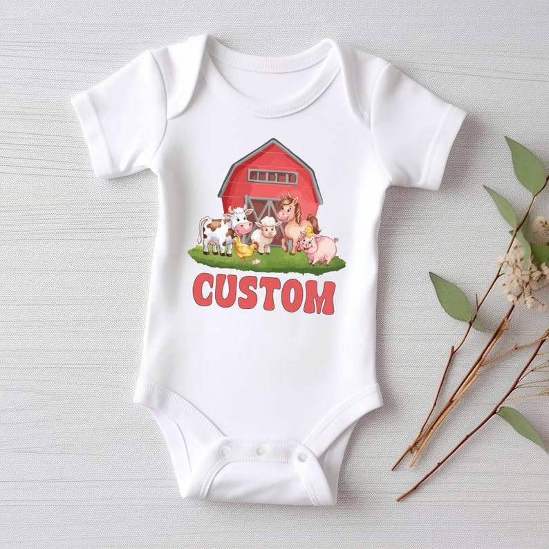 Farm Life Baby Sweatshirt, Custom Farm Name Outfit