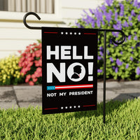 Not My President Garden Flag, 12x18 Inch Double Sided, Resist Hate Flag, Anti-Trump, Resist Racism Flag, Resist Fascism Flag