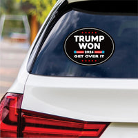Trump Won Get Over It Vinyl Decal - Trump 45-47 MAGA, Trump is My President, Make America Great Again Bumper Sticker Decal