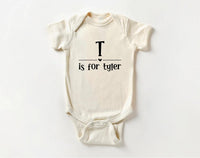 Personalized "Letter Is For Name" Baby Bodysuit, Vintage Keepsake Outfit for Kids