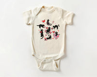 Black Cat Valentine's Day Baby Sweatshirt, Adorable Valentine's Day Gift