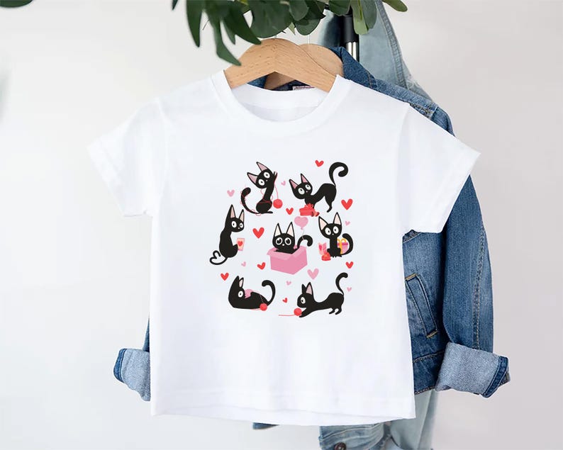 Black Cat Valentine's Day Baby Sweatshirt, Adorable Valentine's Day Gift