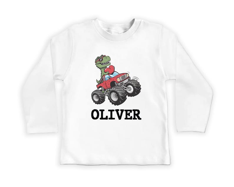 Personalized Dino Valentine Baby Shirt, Cute Dinosaur Kids Gift