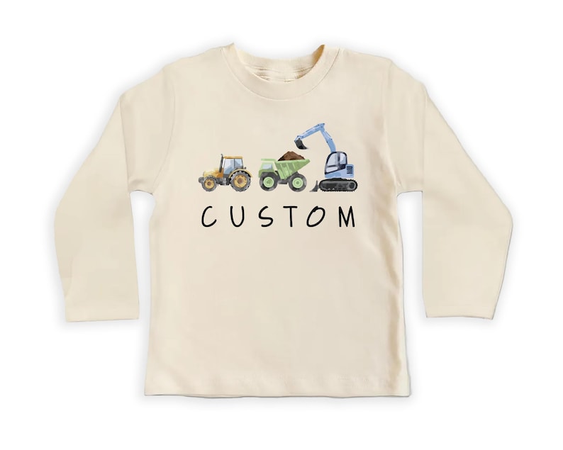 Personalized Construction Baby Shirt, Custom Dump Truck Boys Outfit