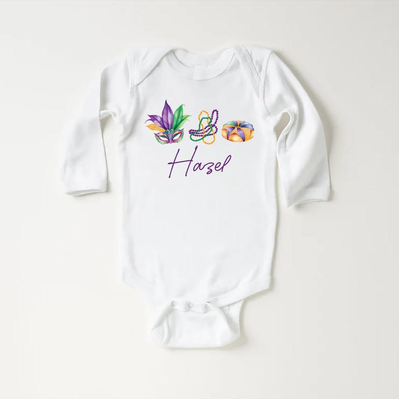 Mardi Gras Baby Sweatshirt, Adorable Mardi Gras Parade Outfit for Boys and Girls