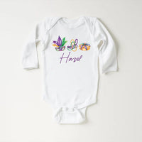 Mardi Gras Baby Sweatshirt, Adorable Mardi Gras Parade Outfit for Boys and Girls