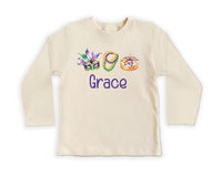 Mardi Gras Baby Sweatshirt, Adorable Mardi Gras Parade Outfit for Boys and Girls