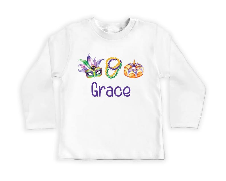 Mardi Gras Baby Sweatshirt, Adorable Mardi Gras Parade Outfit for Boys and Girls