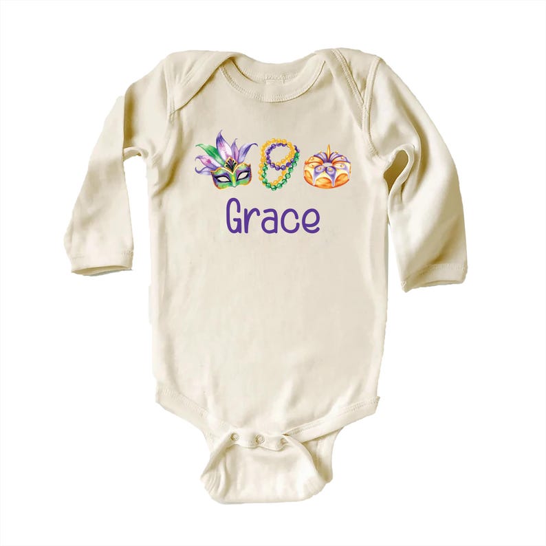 Mardi Gras Baby Sweatshirt, Adorable Mardi Gras Parade Outfit for Boys and Girls