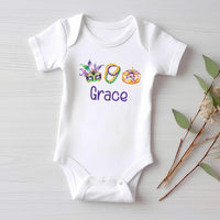 Mardi Gras Baby Sweatshirt, Adorable Mardi Gras Parade Outfit for Boys and Girls