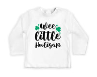 Wee Little Hooligan Baby Shirt, Adorable Irish Outfit for Kids and Toddlers