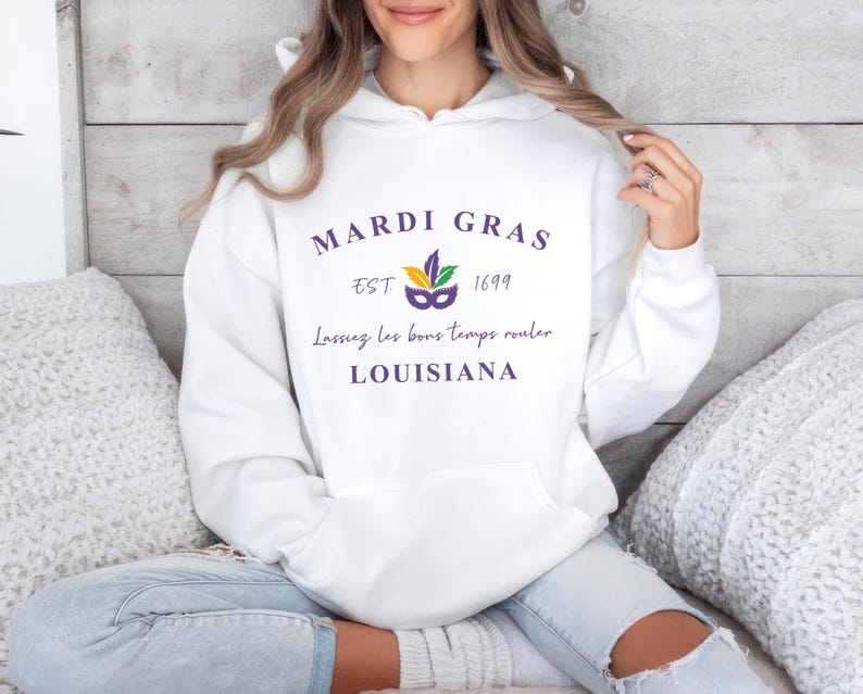 Mardi Gras Hoodie, Mardi Gras Party Gift