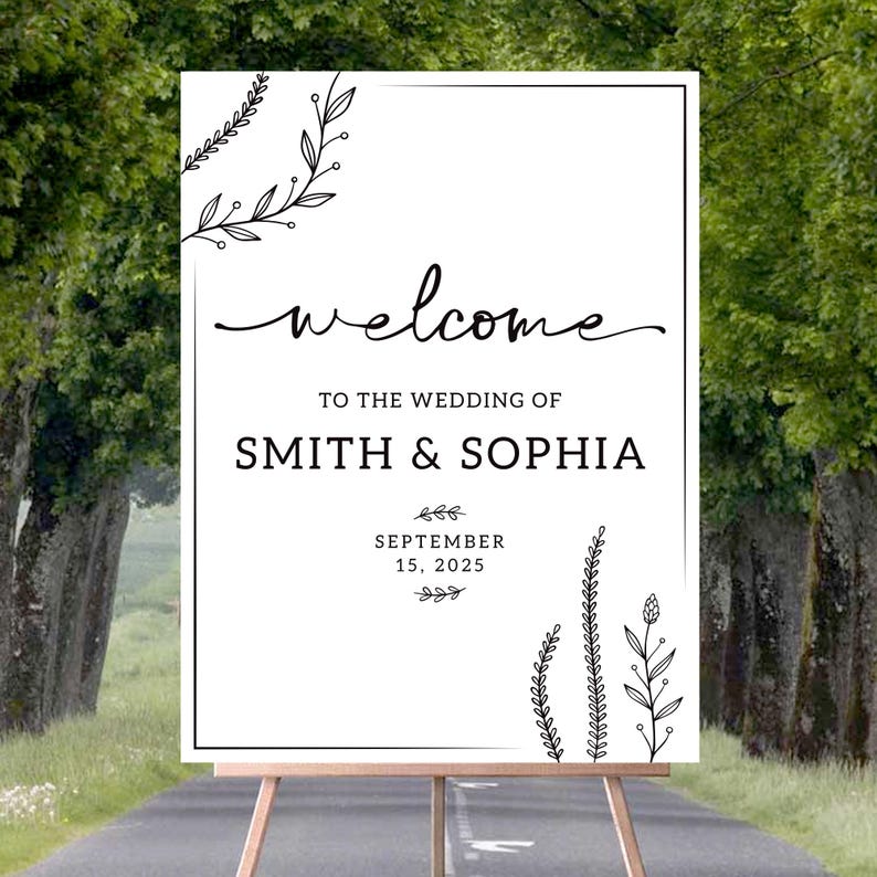 Wedding Welcome Sign, Personalized Wedding Sign, Welcome to the Wedding Sign