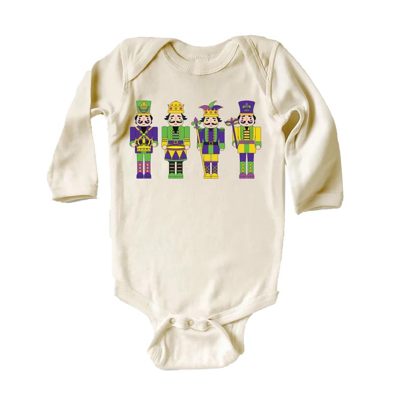 Nutcracker Mardi Gras Baby Sweatshirt, Adorable Mardi Gras Kids Outfit Celebrations