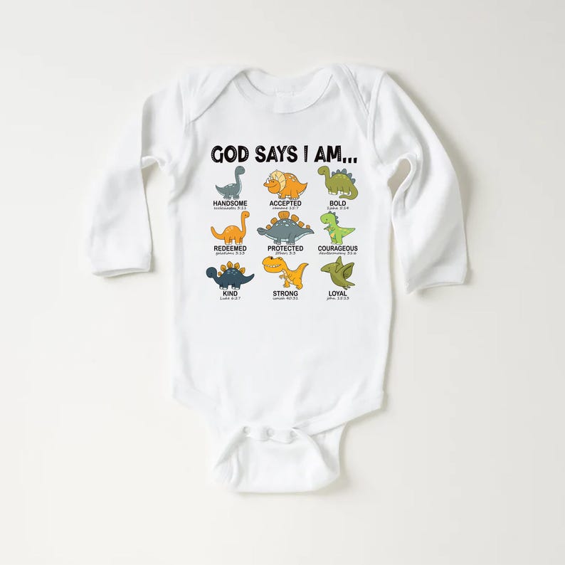 God Says I Am Handsome Baby Shirt, Inspirational Kids Outfit