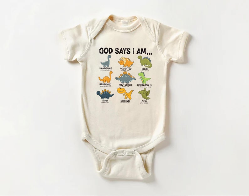 God Says I Am Handsome Baby Shirt, Inspirational Kids Outfit