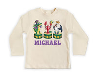 Personalized Mardi Gras Baby Sweatshirt, Adorable Mardi Gras Parade Outfit