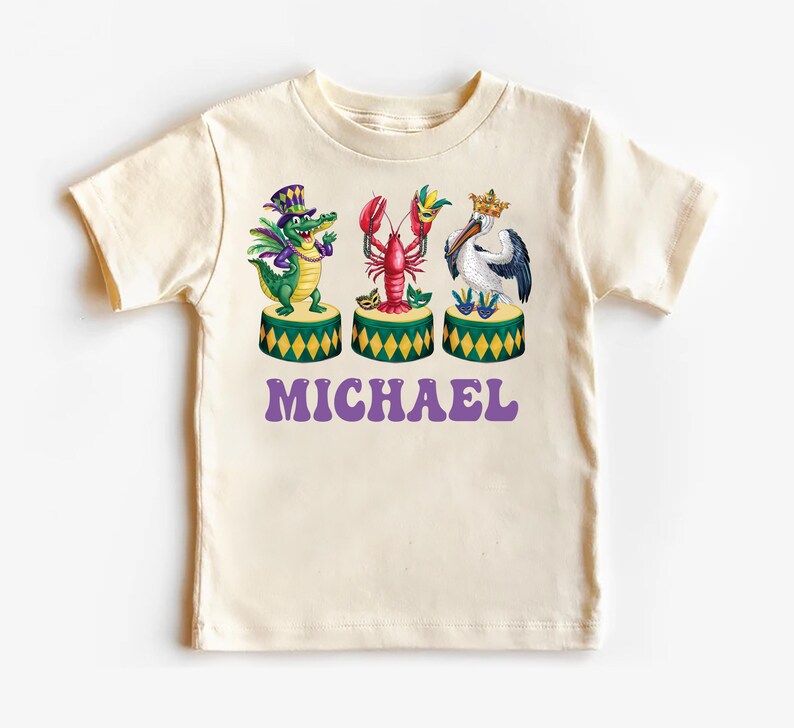 Personalized Mardi Gras Baby Sweatshirt, Adorable Mardi Gras Parade Outfit