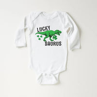 Lucky Saurus St. Patrick's Day Baby Sweatshirt , Saint Patrick’s Day Gift