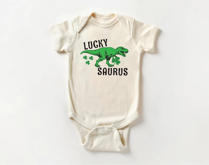 Lucky Saurus St. Patrick's Day Baby Sweatshirt , Saint Patrick’s Day Gift